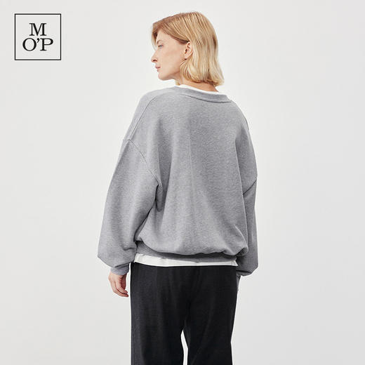 Marc O'Polo/MOP冬季新款时尚经典品牌logo刺绣宽松圆领女士卫衣 商品图3