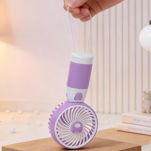 【清风自来❗清凉出行】新款手持风扇三档桌面支架USB充电小风扇 学生宿舍便携广告电风扇。rh 商品图2