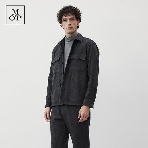 【托尼克罗斯同款】MOP冬季新款时尚复古羊毛混纺男士衬衫式外套 商品图1