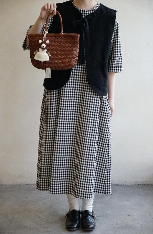 Atelier d'antan 圆领格纹连衣裙 商品图9