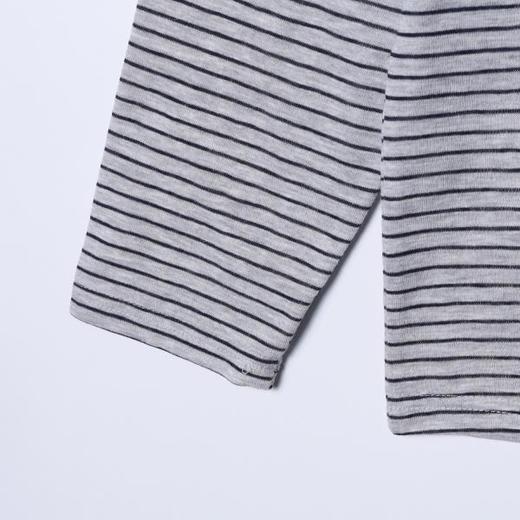 26726SDSA男装2026新款高贵轻奢时尚简约条纹圆领长袖T恤百搭宽松上衣 商品图3