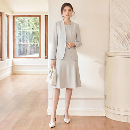 IWY/知性优雅风西装套装女春夏通勤职业装外套连衣裙两件套正装WCQ395 商品图1