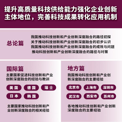 科技创新和产业创新融合：中国的发展路径与对策研究报告 推动实现高质量发展的战略框架与实施路径 企业管理中国经济书籍 商品图1
