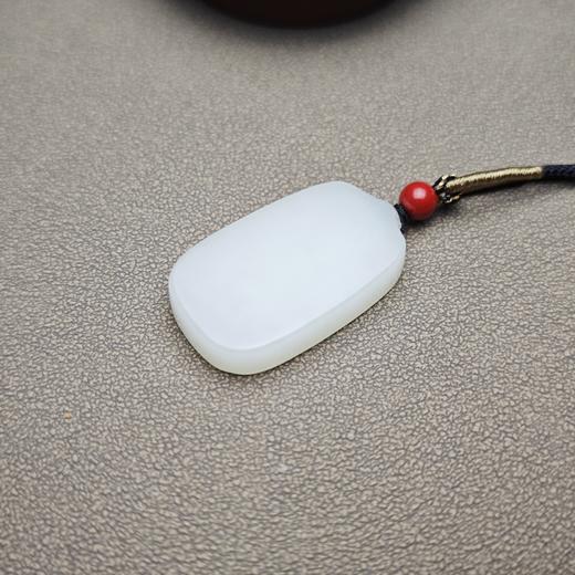 特惠！新疆和田玉且末料一级白经典小平安牌 312-18 商品图4