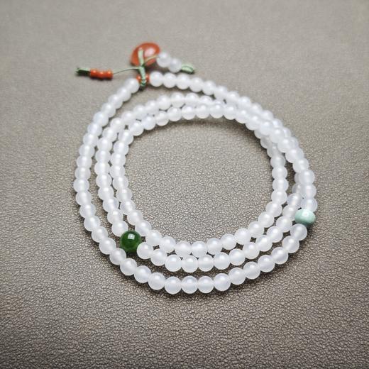 和田玉青海料羊脂玉精美绕手三圈小米珠手链 312-20 商品图5