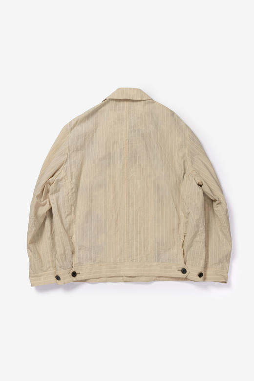 Calmlence 26SS 米色细条纹高捻棉飞行员夹克 商品图2