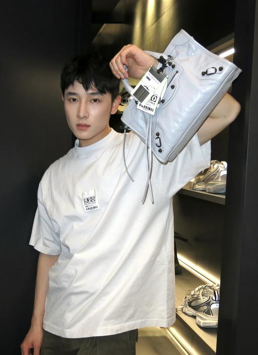 巴黎世家25ss520字母logo短袖T恤 白色 男女同款（DY） 商品图1