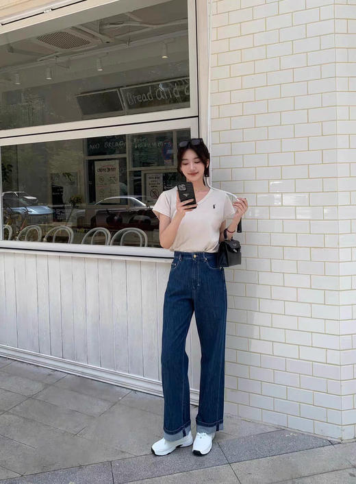 【秒杀价已调 直接拍】MAX春夏 挽边 2穿设计 直筒牛仔裤 高个子 小个子都可以收的百搭色 商品图14