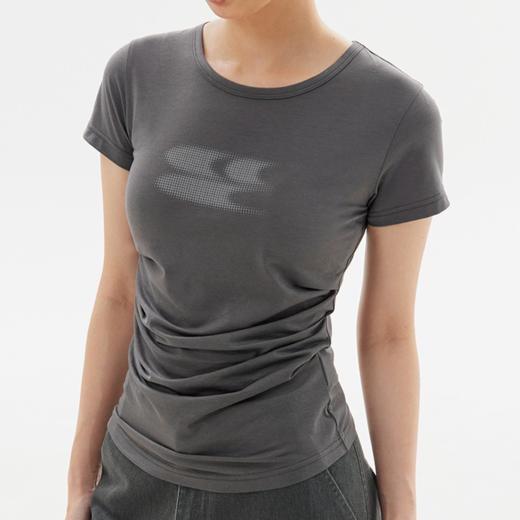 CryingCenter 渐变logo凉感冰皮面料大领口T恤上衣 哭喊中心 商品图3