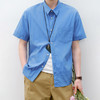 714street夏季轻薄亲肤透气莱赛尔天丝微皱纹理短袖衬衫男女同款 商品缩略图1