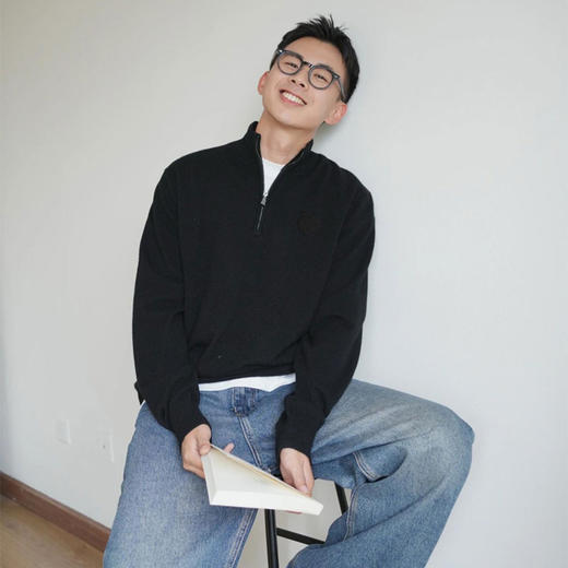 【 男士虎头半拉链卫衣】一眼显型， 重磅320g华棉复合牛奶丝，舒适亲肤；无论是单穿或叠穿都很有型！ 商品图1