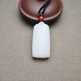 新疆和田玉且末料羊脂玉厚实雅致小平安牌 312-19