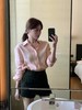F0316102亚麻三文鱼粉衬衫早春新款高阶通勤衬衫上衣 商品缩略图7