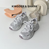 经典鲨2026年夏季专柜新品牛皮革薄款网面透气休闲老爹鞋女KW160-629121 商品缩略图0