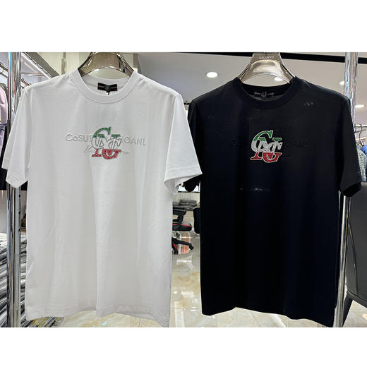 高级感立体压花男士休闲短袖T恤夏季圆领透气半袖上衣 KLNA-2702 商品图0