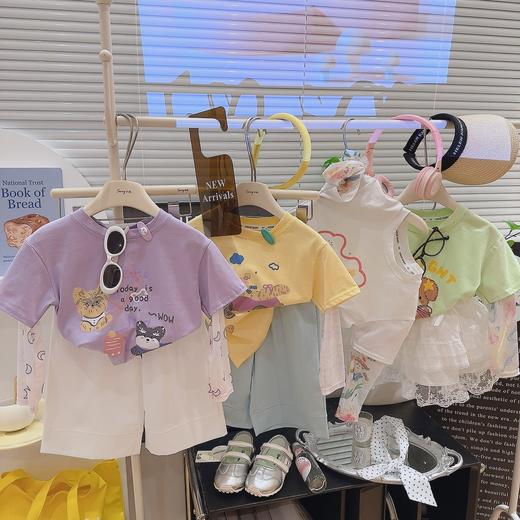 【🌈小仙女过夏天仅需29.9/件】女童夏季假两件半袖T恤25新款拼接防晒袖上衣女孩外穿短袖聚★为爱严选 商品图2