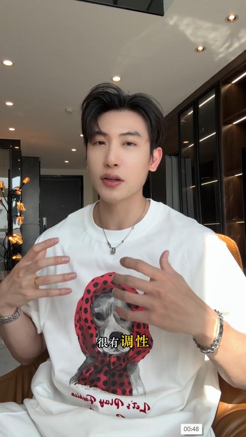 26642SDSA男装2026新款高贵轻奢美式狗狗印花圆领短袖T恤宽松百搭上衣 商品图0