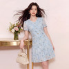 奢姿大码女装2026夏季胖妹妹时尚碎花百褶连衣裙气质减龄清新长裙9962860069 商品缩略图0