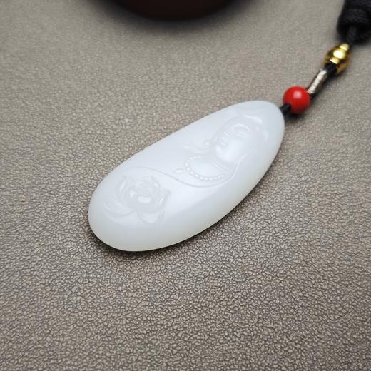 新疆和田玉且末料羊脂玉观音牌 312-15 商品图5