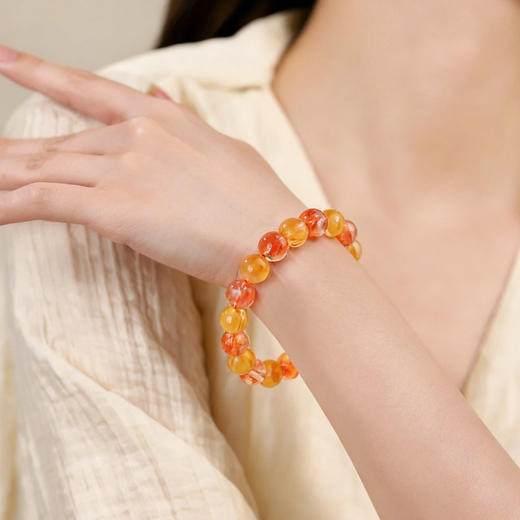 天然胶花手镯 纹路清晰简约甜美晶体通透品品质佳 商品图6