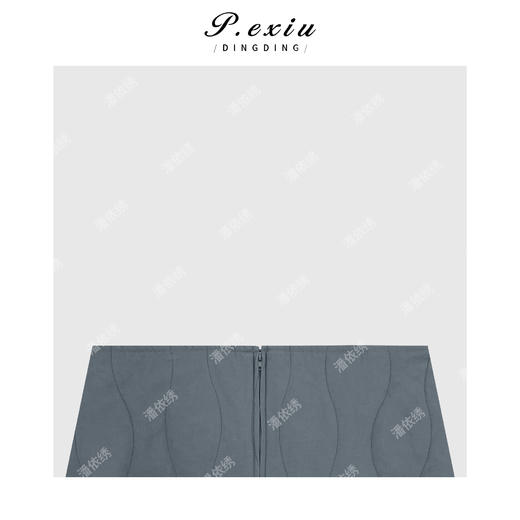 03-3潘依绣丁丁宠粉极简主义波浪纹明线短裙 Q9048 商品图2