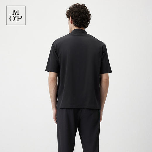Marc O'Polo/MOP夏季新款高级黑色梭织舒适商务休闲短袖POLO衫男 商品图2