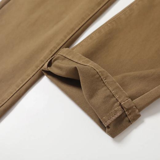 F031645秋季弹力透气修身小直筒水洗复古纯色男士休闲长裤 商品图11