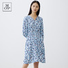 【汤曼妮粉丝专享】MOP夏季新款时尚V领斜门襟宽松透气印花连衣裙 商品缩略图0