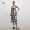 Marc O'Polo/MOP夏季新款好看黑白自然植物印花长款无袖连衣裙女 商品缩略图0