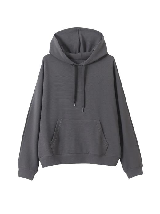 F031643手摇链珠肌理感帽衫立体剪裁连帽抽绳宽松遮肉卫衣 商品图1