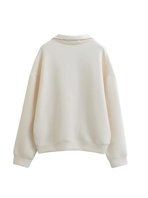 F031601秋冬新款韩系时尚极简风半拉链卫衣女长袖宽松百搭显瘦上衣 商品图8