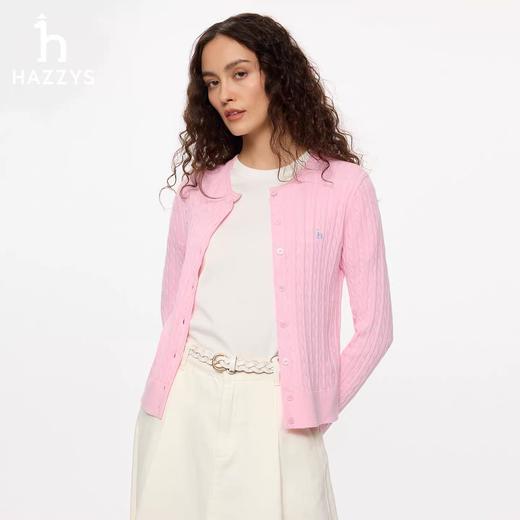 点此购买 哈吉斯女士经典麻花开衫 XJ 342408 商品图5