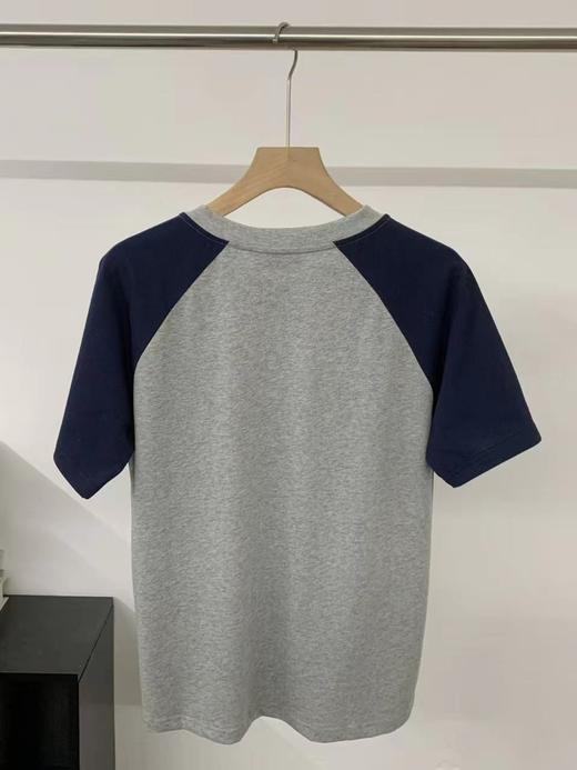 F031685早春学院风氛围感拉满贴布绣撞色半开领开衫短袖 商品图5