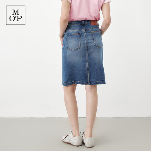 Marc O'Polo/MOP夏季新款好看时尚经典水洗中长牛仔半裙女半身裙 商品图3
