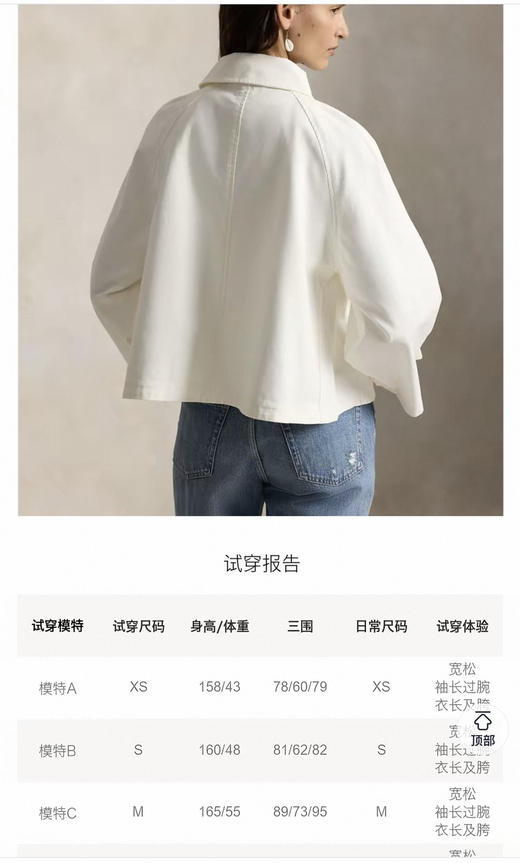 【秒杀价已调 直接拍】RL 拉夫 早春升级款棉麻混纺斗篷 白色风衣外套 商品图5