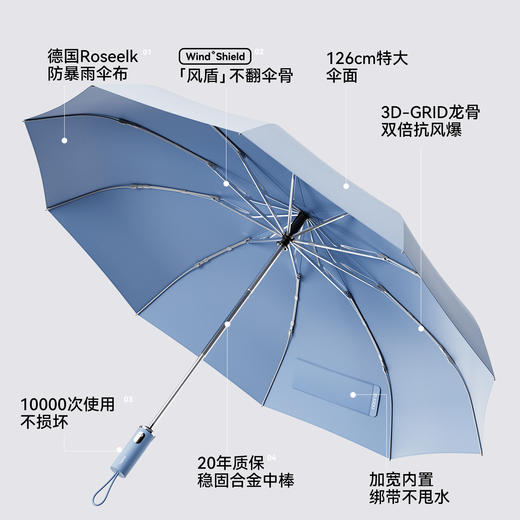ZUODU左都 金属按钮 反向伞 商品图2