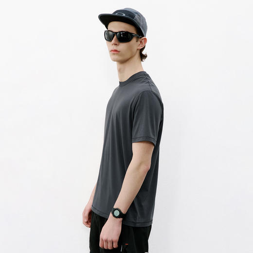 714street莱赛尔莱卡弹力速干运动短袖2026夏季宽松休闲亲肤T恤男 商品图1