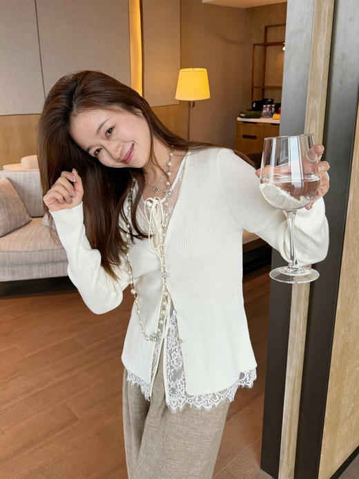 假两件拼接蕾丝上衣｜ri本进口纳米蕾丝・软糯亲肤|数量有限，手慢无！， 商品图5