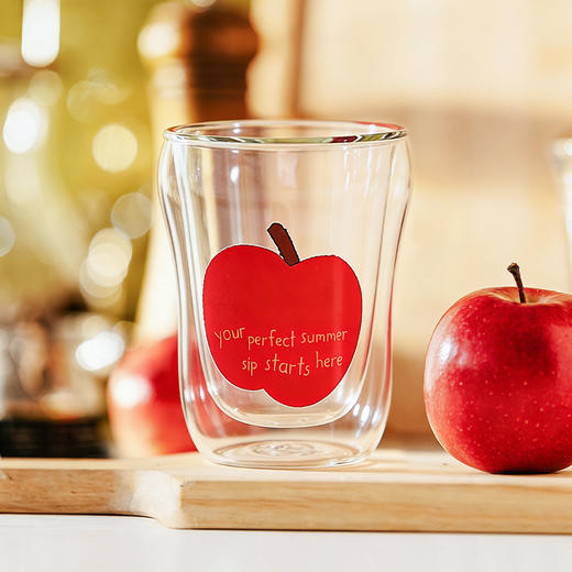 摩登主妇双层水果玻璃杯高硼硅耐高温家用喝水杯女酒杯高颜值咖啡杯子 商品图3