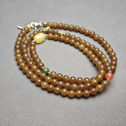 新疆和田玉且末料金沙糖精美6mm108念珠 312-21 商品图2