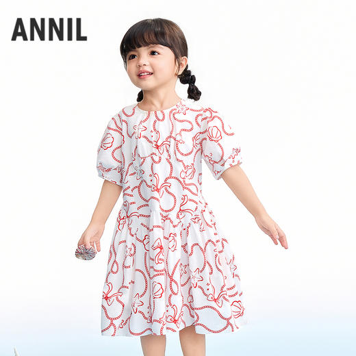 【实体店同款】女童短袖连衣裙夏季新款安奈儿童装XG623115 商品图0