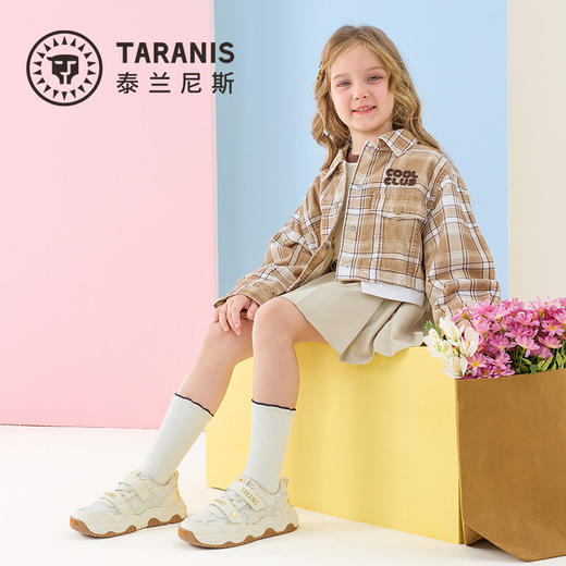 泰兰尼斯儿童运动鞋2026年春季新款男女童跑步鞋软底休闲鞋老爹鞋T01X6A8654 商品图4