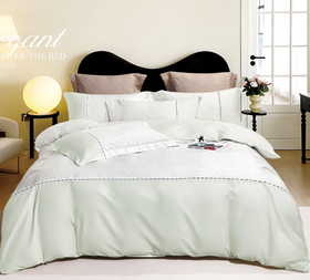 韩版纯棉田园小碎花拼接被套床单四件套床上用品G110700004