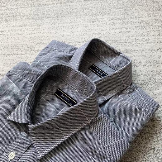 F031653男士长袖衬衫上衣春秋季新款舒适休闲格子衬衣外套 商品图4