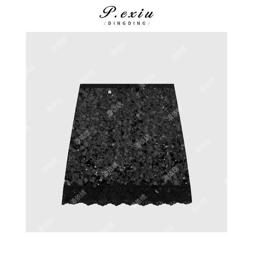 03-3潘依绣丁丁宠粉法式重工亮片高级感气质半身裙Q5219 商品图0