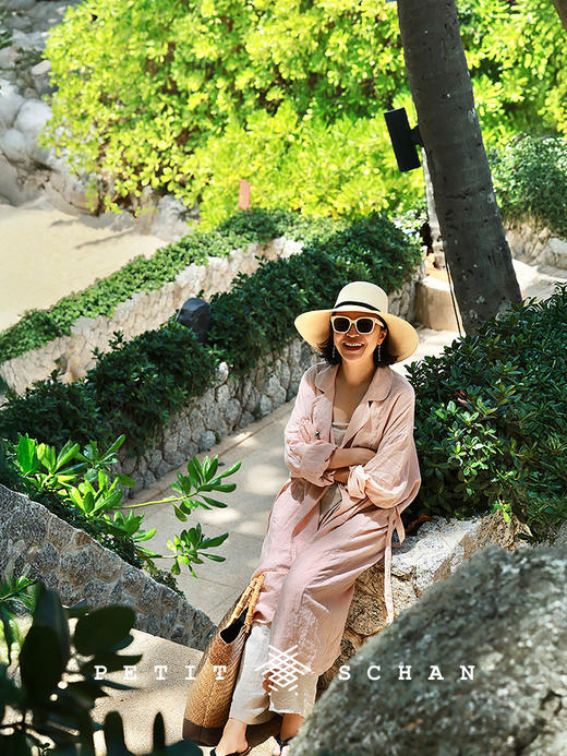 Petit Schan小闪 CLO#1077 The Oriental Matisse 东方马蒂斯   纯亚麻成衣染色长款风衣外套 商品图2