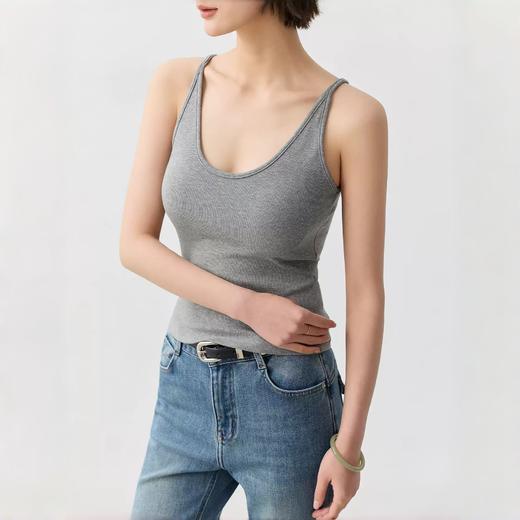 解锁氛围感穿搭【QINGFAN 法式性感U领蕾丝背心】小心机设计感 温柔又性感 螺纹棉亲肤透气 春夏内搭外穿显瘦 内搭衬衫 外搭牛仔西装LYZ 商品图2