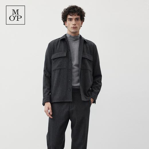 【托尼克罗斯同款】MOP冬季新款时尚复古羊毛混纺男士衬衫式外套 商品图3