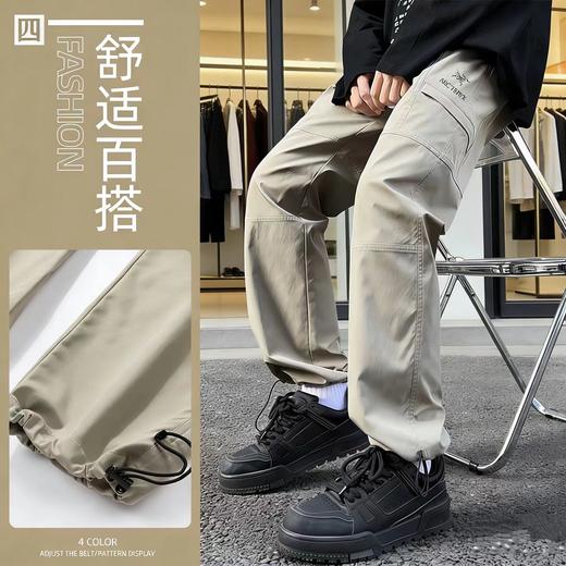 F031649高密度特定梭织全棉纱卡面料立体剪裁户外机能风工装裤 商品图5