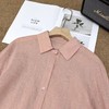 F0316102亚麻三文鱼粉衬衫早春新款高阶通勤衬衫上衣 商品缩略图4